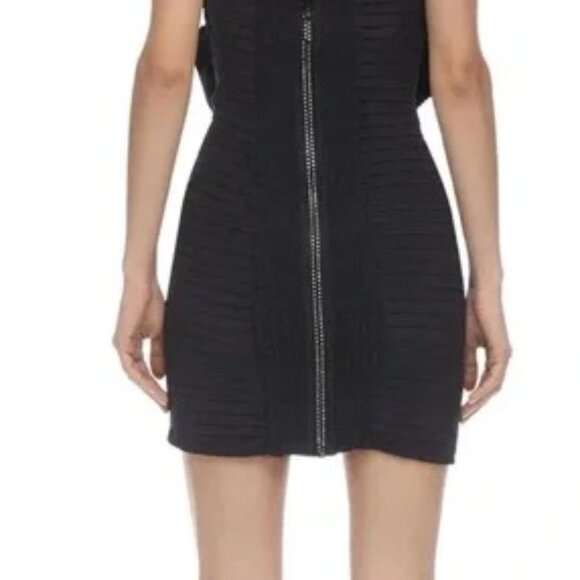 For Love & Lemons Celeste Moire Rhinestone Trim Bow Party Dress - Picture 2 of 2